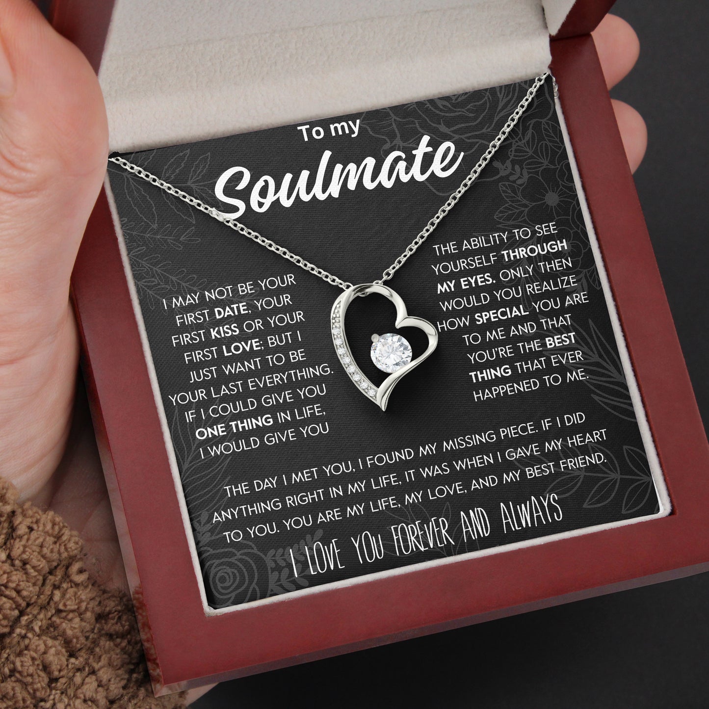To My Soulmate | "My Life, My Love & My Best Friend" | Forever love Necklace