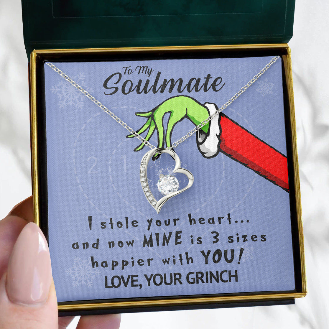 To My Soulmate | "3 sizes happier" | Forever Love Necklace