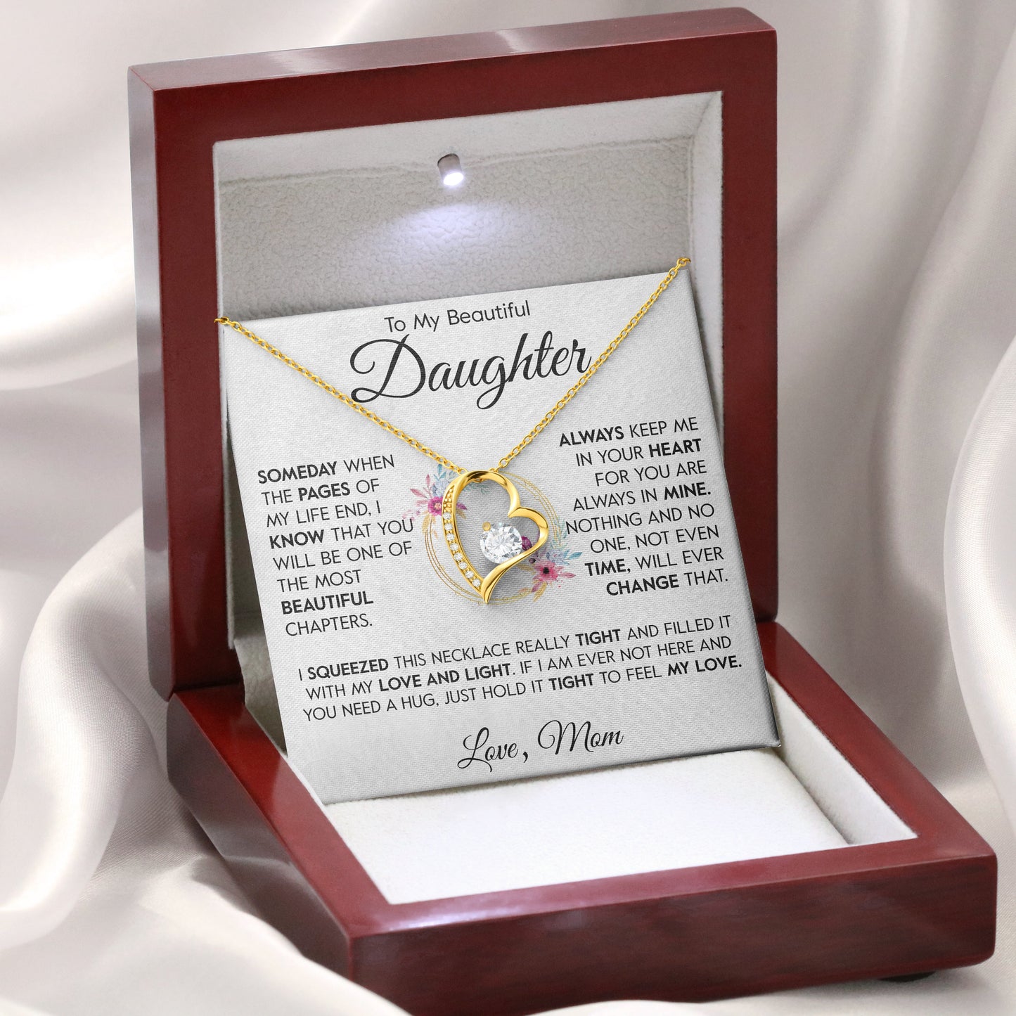 To My Daughter | Always in my Heart | Forever Love Necklace
