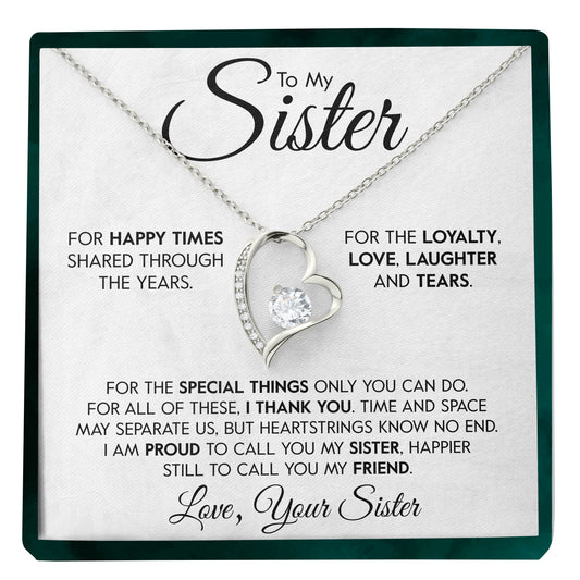 To My Sister | "Special Things" | Forever Love Necklace