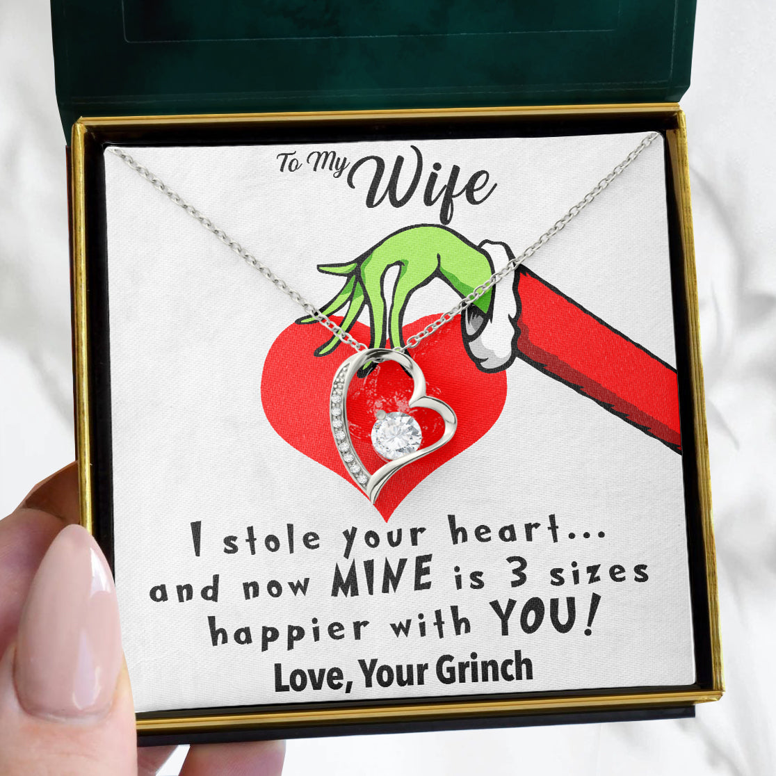 To My Wife | "You Stole My Heart" | Forever Love Necklace