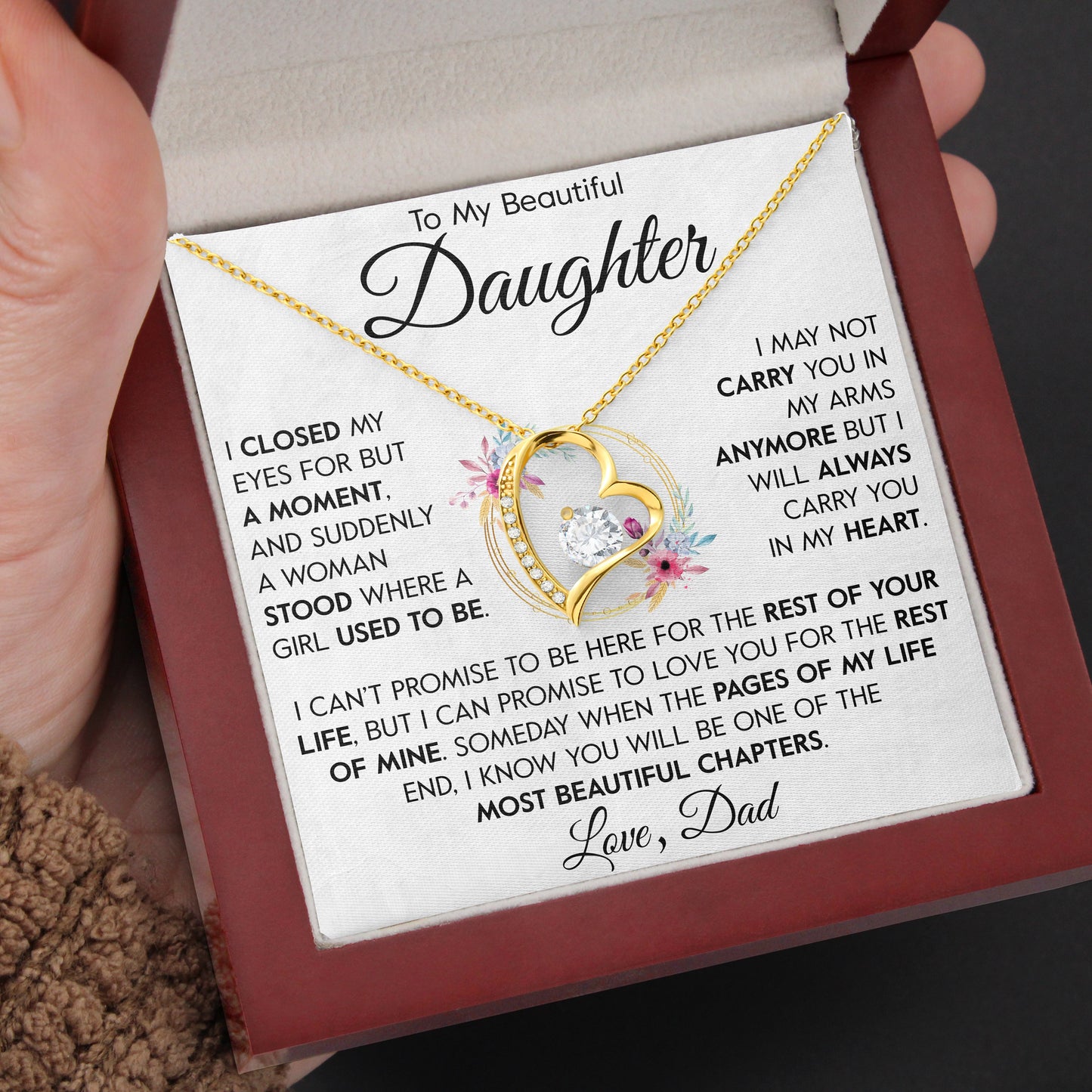 To My Daughter | "Carry You In My Heart" | Forever Love Necklace