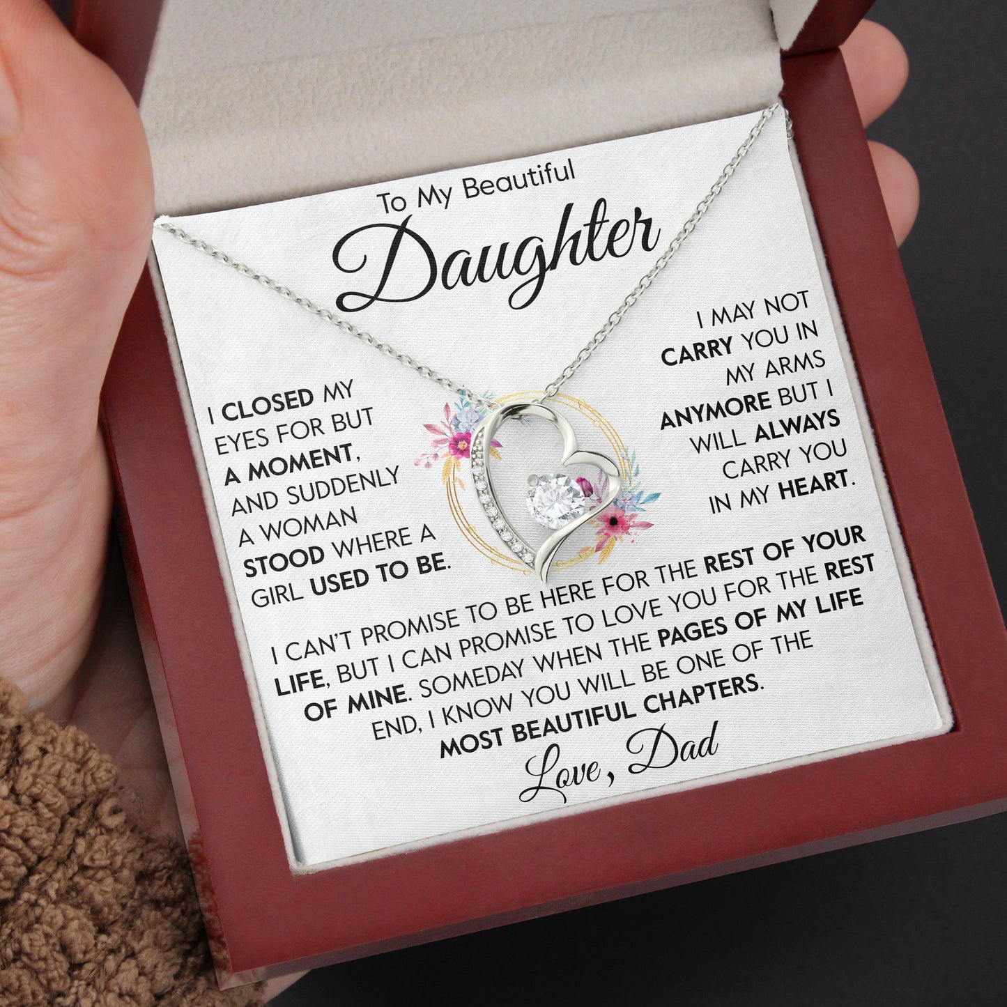 To My Daughter | "Carry You In My Heart" | Forever Love Necklace