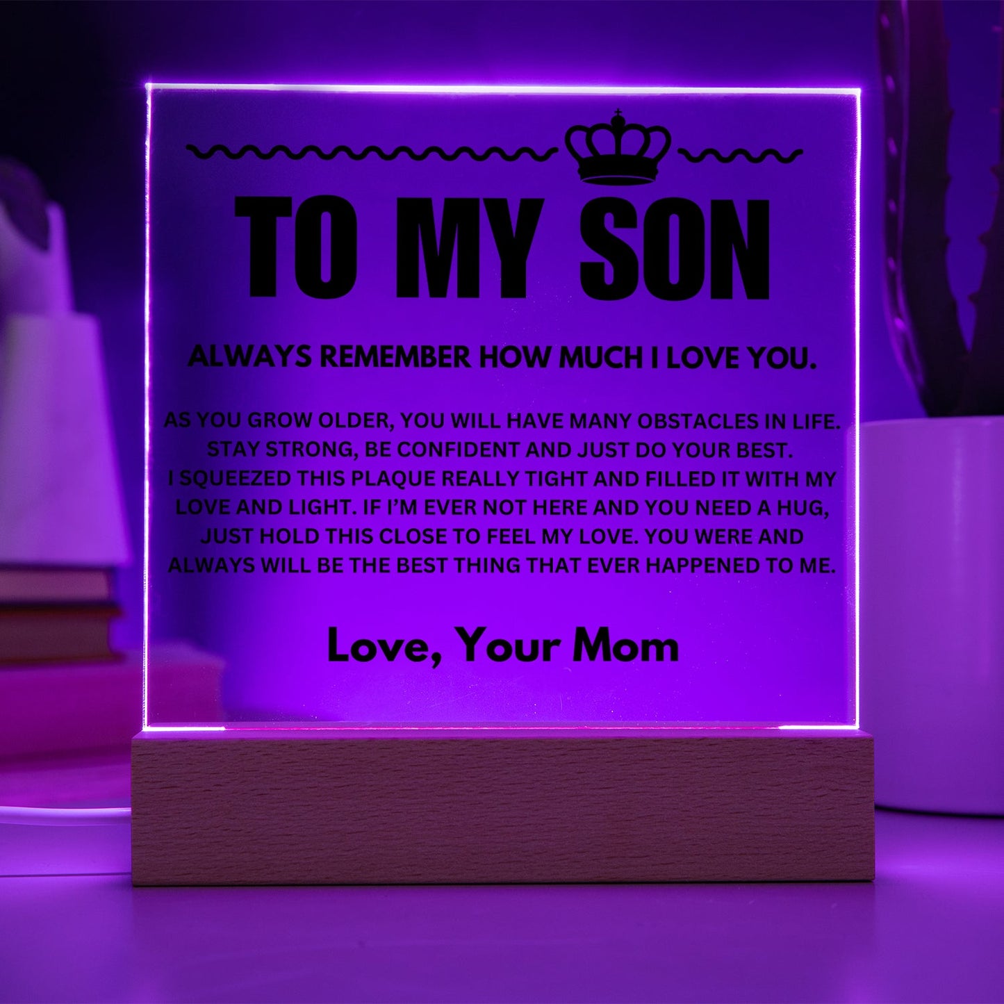 To My Son | "The Best Thing" | Acrylic LED Lamp