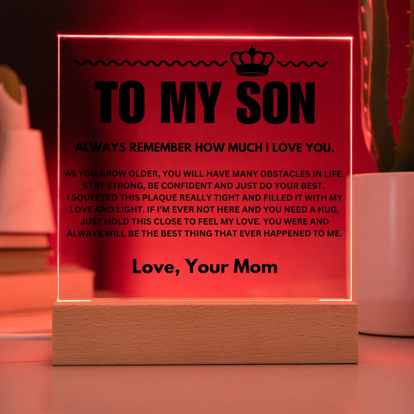To My Son | "The Best Thing" | Acrylic LED Lamp