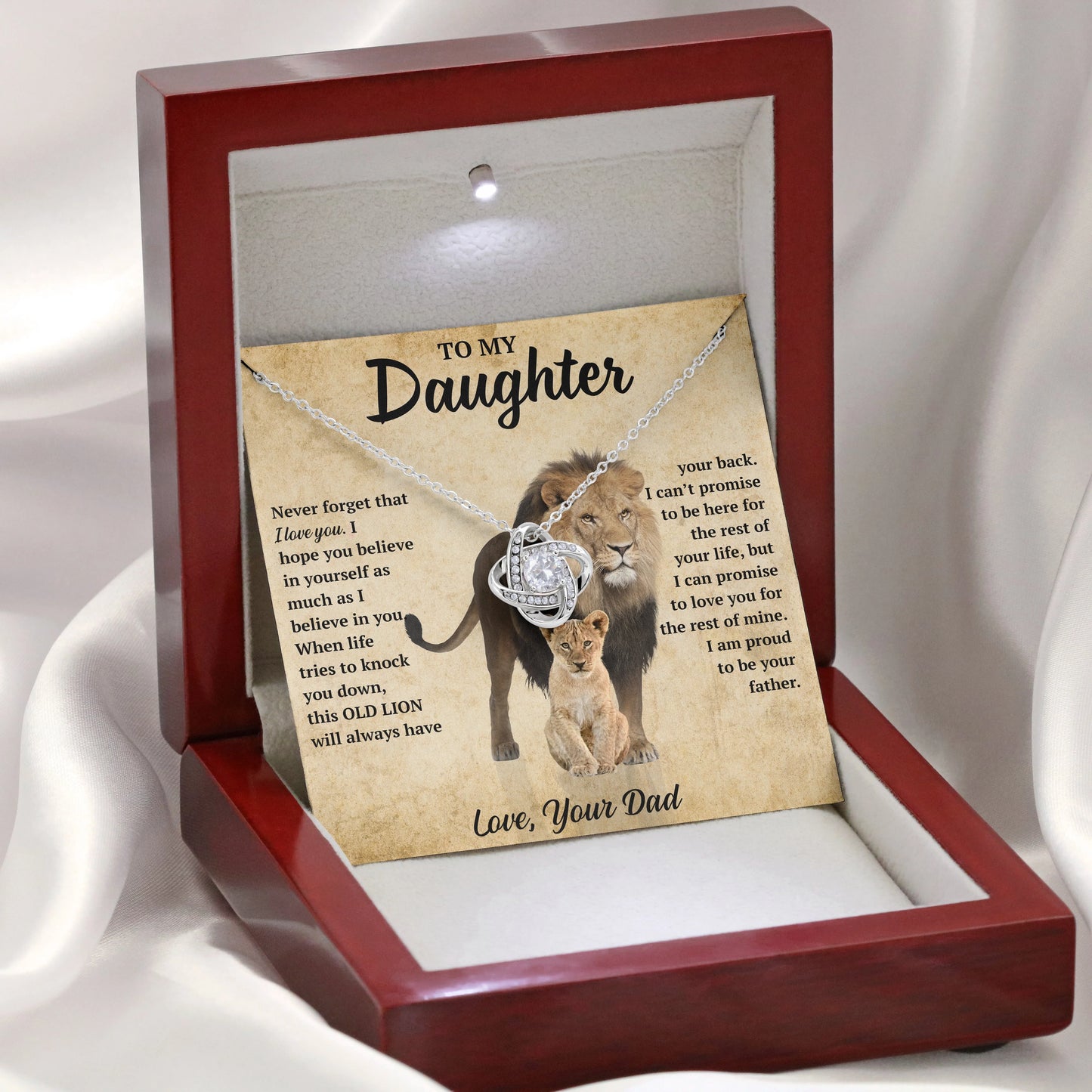 To My Daughter | "This Old Lion" | Love Knot Necklace