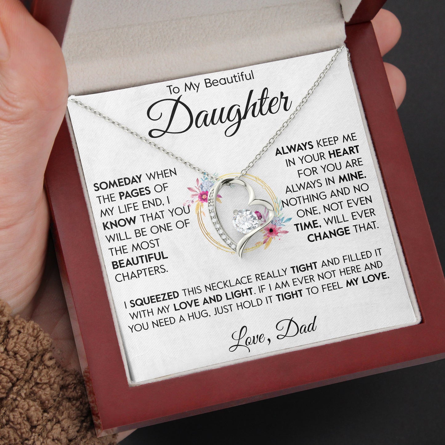 To My Daughter | "Most Beautiful Chapter" | Forever Love Necklace