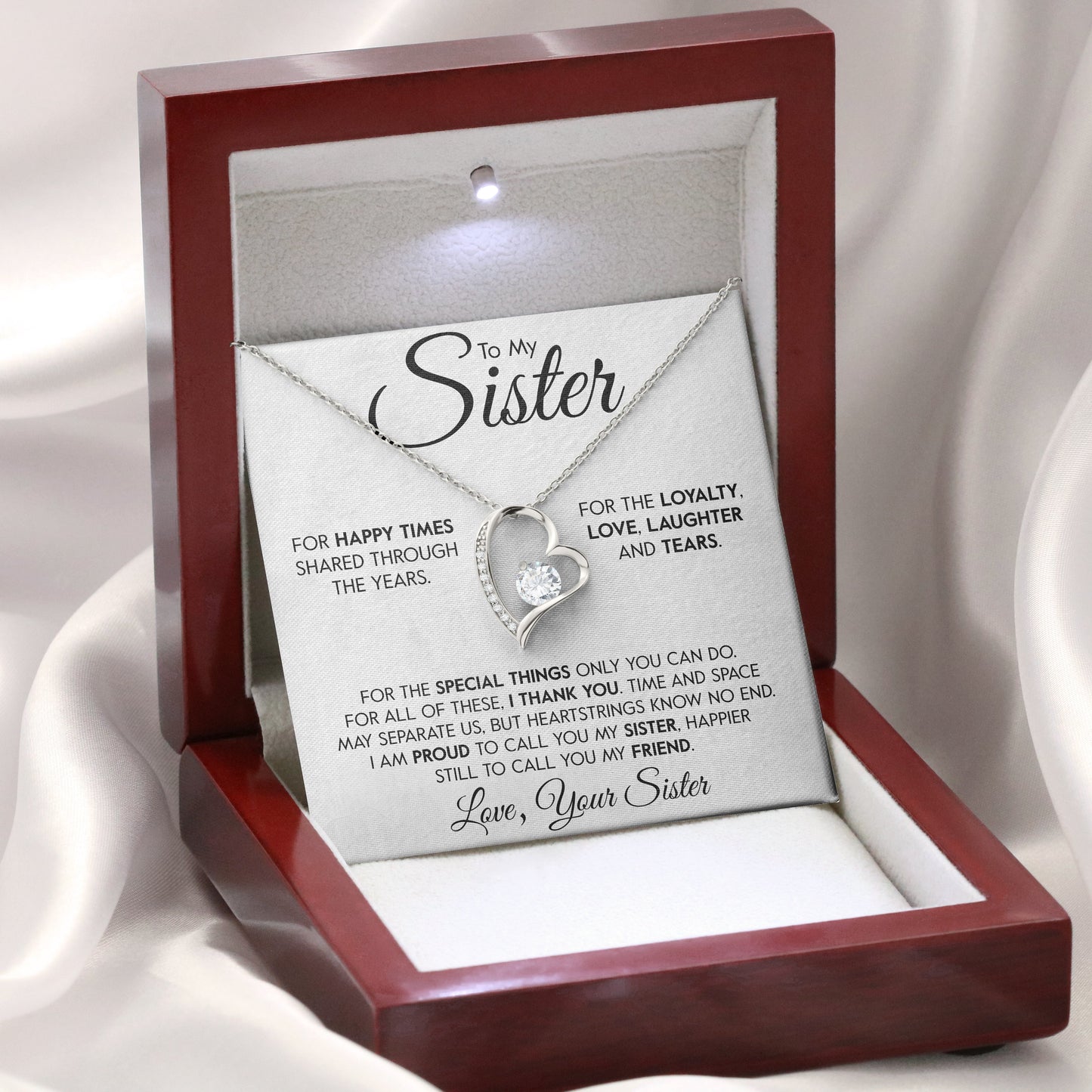 To My Sister | "Special Things" | Forever Love Necklace
