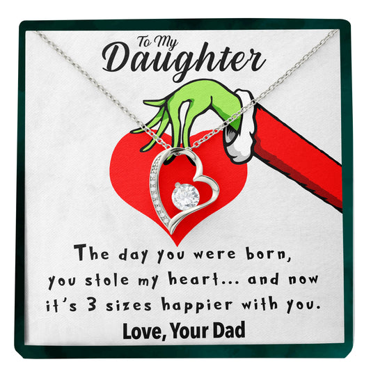 To My Daughter | "Heart Grew 3 Sizes" | Forever Love Necklace